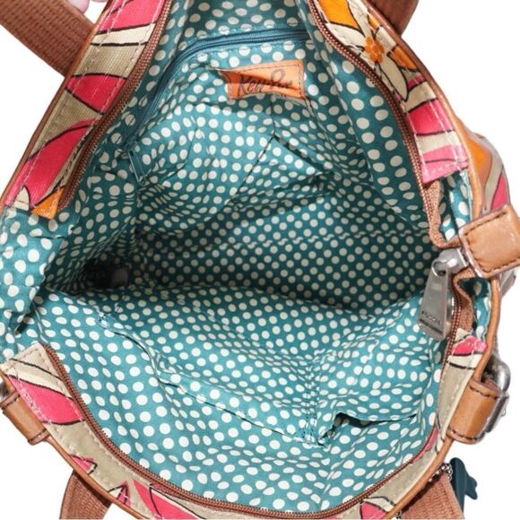 Fossil KeyPer Floral Coated Canvas Shoulder Bag with Keychains - Picture 12 of 12